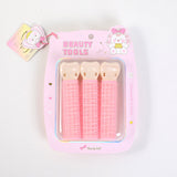 Bigodino grande e soffice della serie simpatico coniglio con clip-3 pezzi