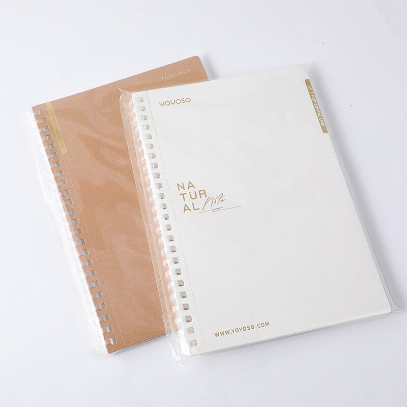 Taccuino A5 basic a bobina morbida - linee orizzontali all'interno delle pagine