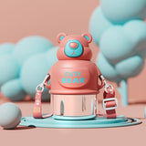 Tazza termica simpatico orso da 550 ml-rosa