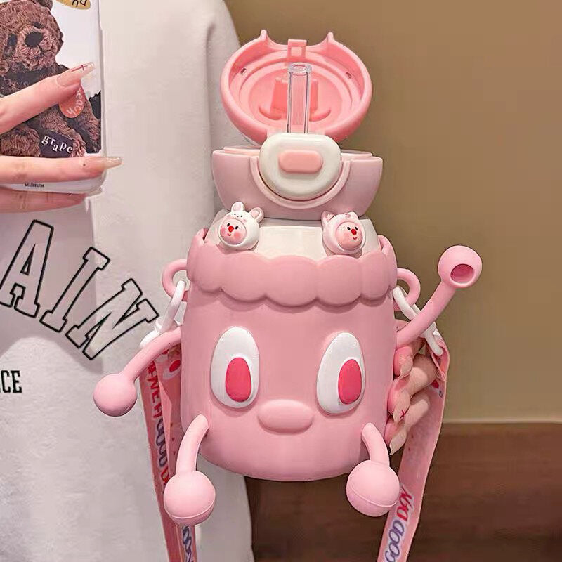 Tazza termica Bear Fun da 500 ml-rosa