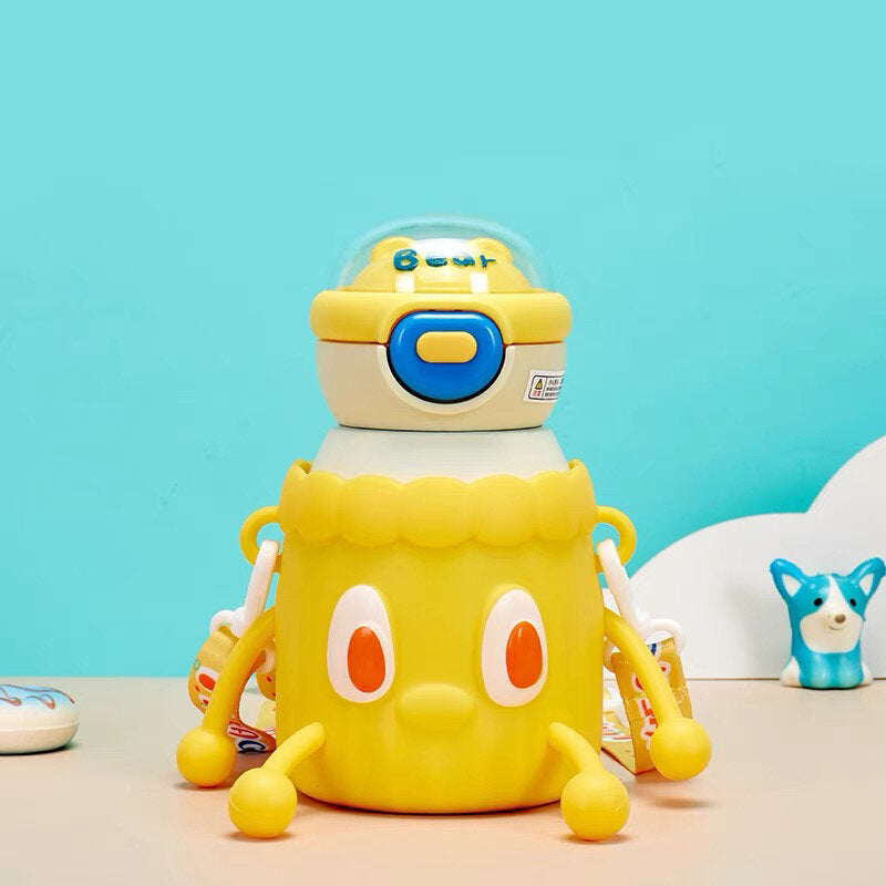 Tazza termica Bear Fun da 500 ml-gialla