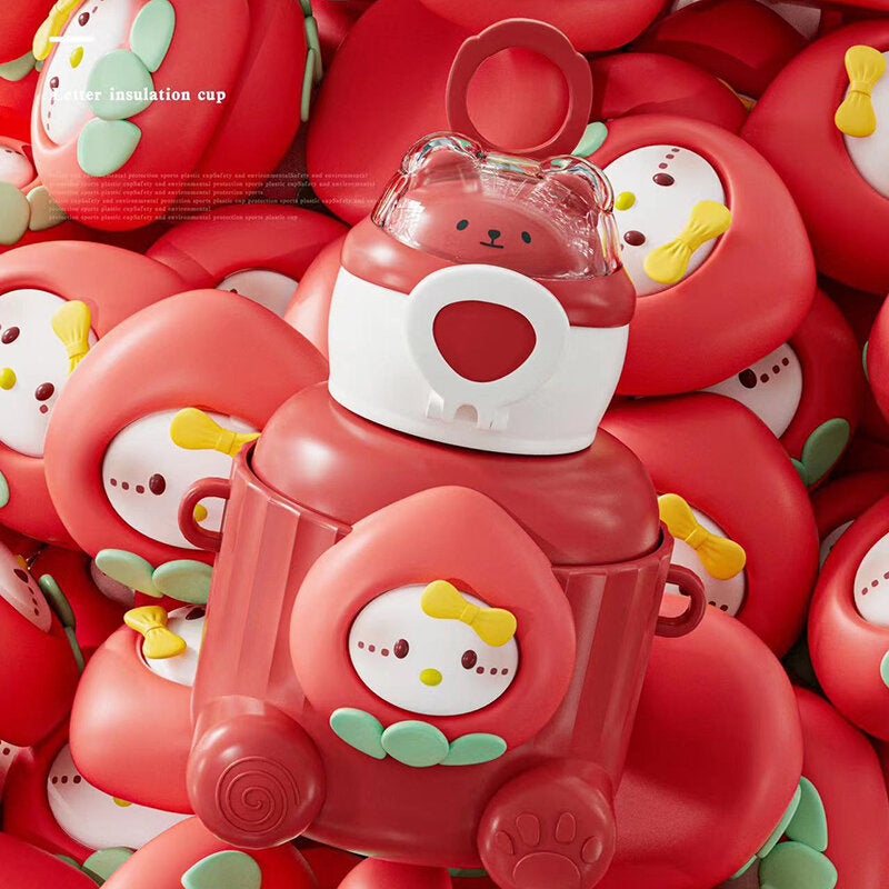 Tazza termica per bambini Fruit Space Capsule da 500 ml-Rosso