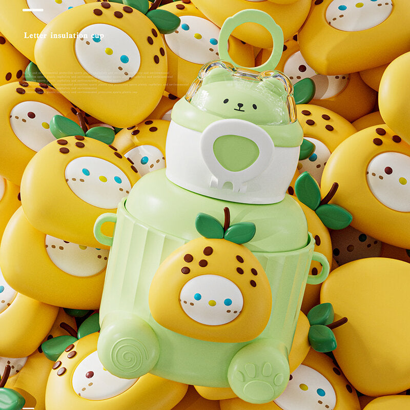 Tazza termica per bambini Fruit Space Capsule da 500 ml-Verde