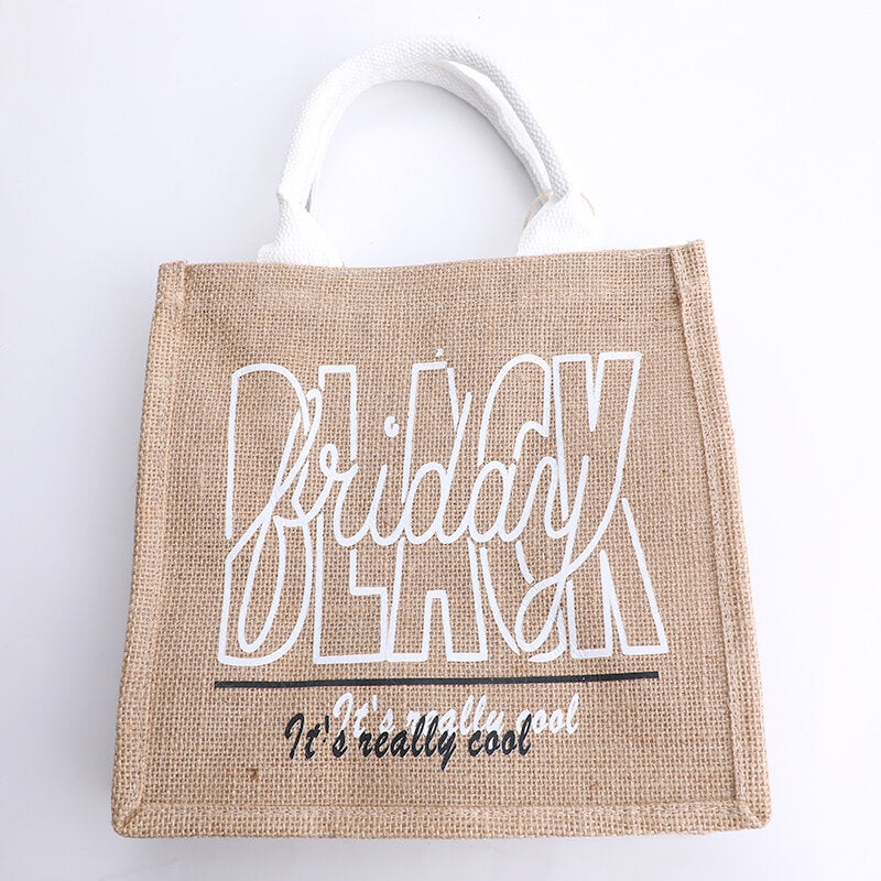 Borsa casual in lino - bianco