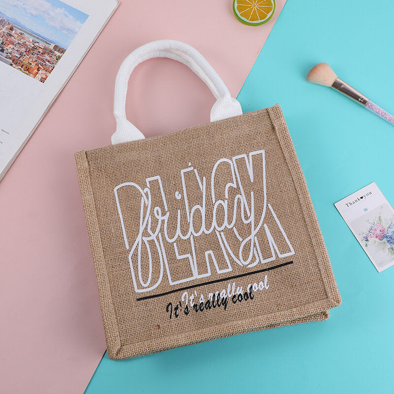 Borsa casual in lino - bianco