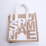 Borsa inglese creativa in lino, bianco