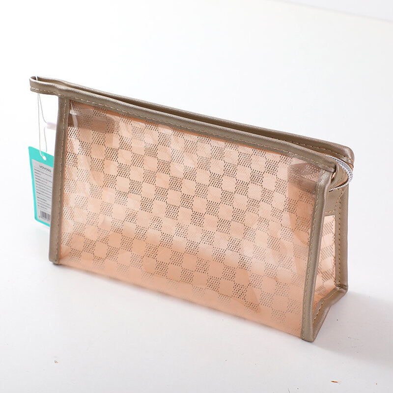 Borsa quadrata per il trucco e la toilette - oro