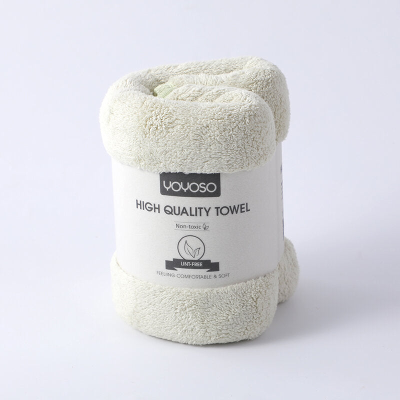 Asciugamano serie Morandi in velluto color corallo - verde chiaro