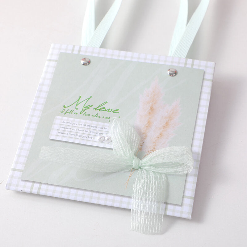 Sacchetto regalo quadrato Minty Breeze-S