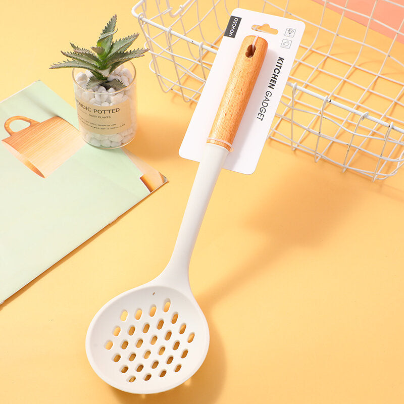 Utensili da cucina in silicone in stile nordico - Cucchiaio grande con scanalatura