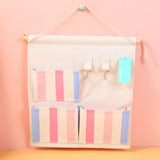 Borsa da appendere della serie Color strip con 3 tasche e 3 ganci