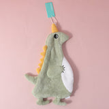 Asciugamano verde con dinosauro