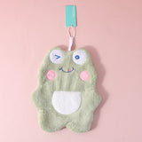 Asciugamano a forma di rana verde