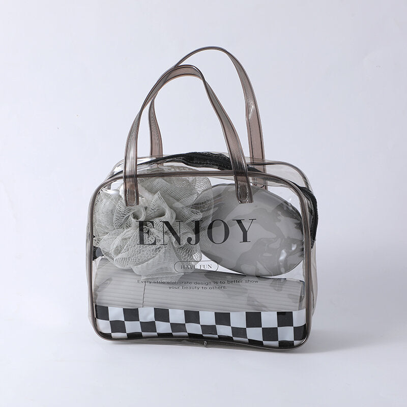 Set da bagno a scacchiera