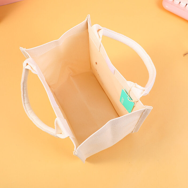 Borsa bento di alimenti, bianca