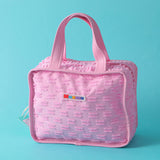 Borsa per il trucco di nicchia stile INS - rosa