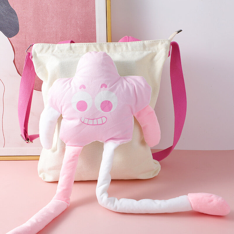 Borsa a tracolla a doppio uso Leggy Monster - rosa