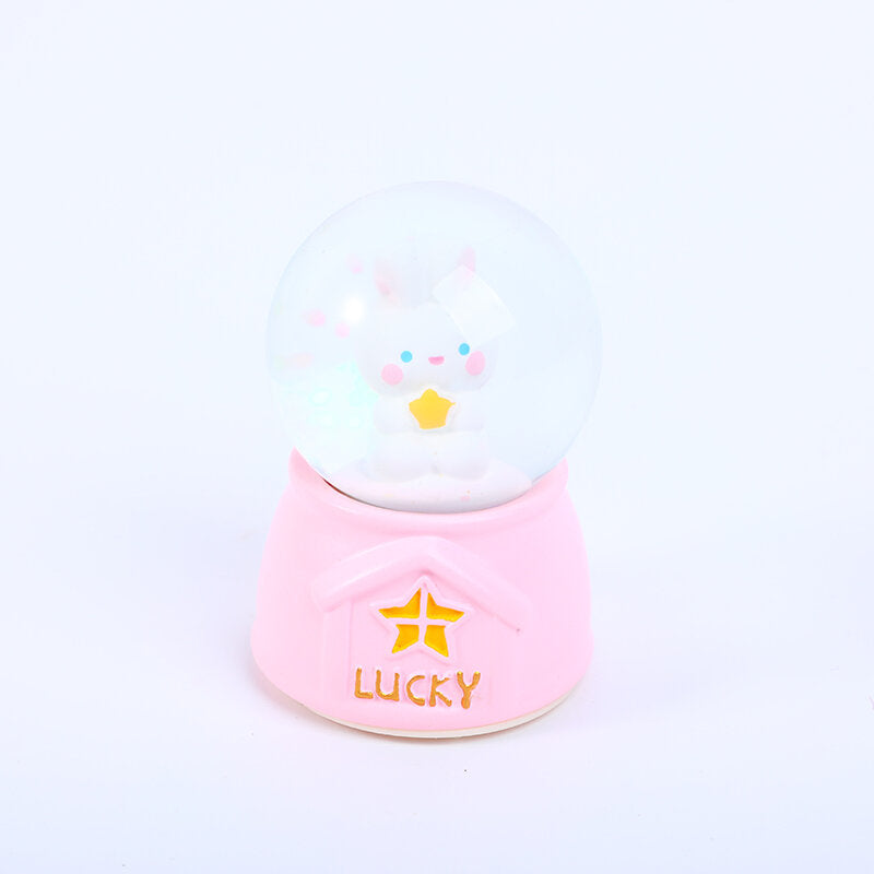 Stella coniglio sogno con luci sfera di cristallo-45#