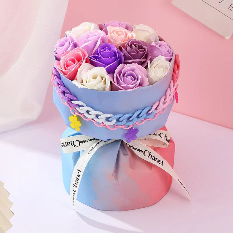Bouquet di sapone profumato colorato in stile elegante