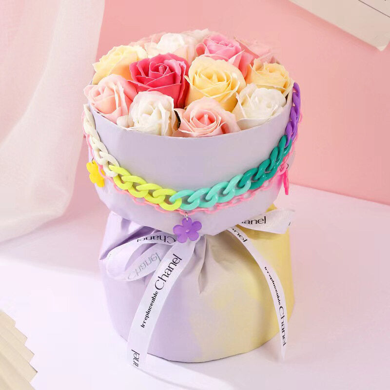 Bouquet di sapone profumato colorato in stile elegante