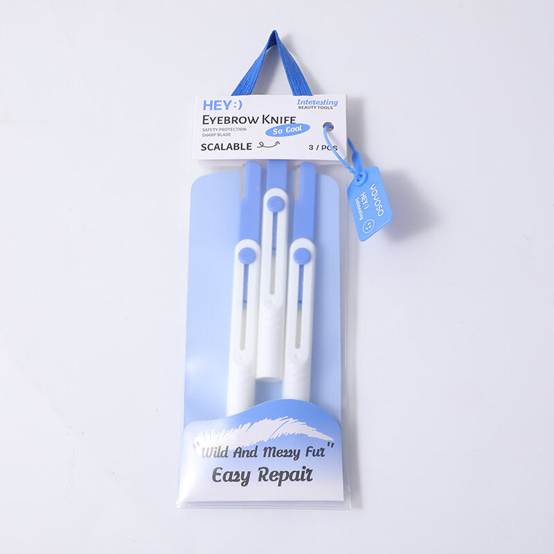 Set di rifinitore per sopracciglia retrattile da 3 pezzi