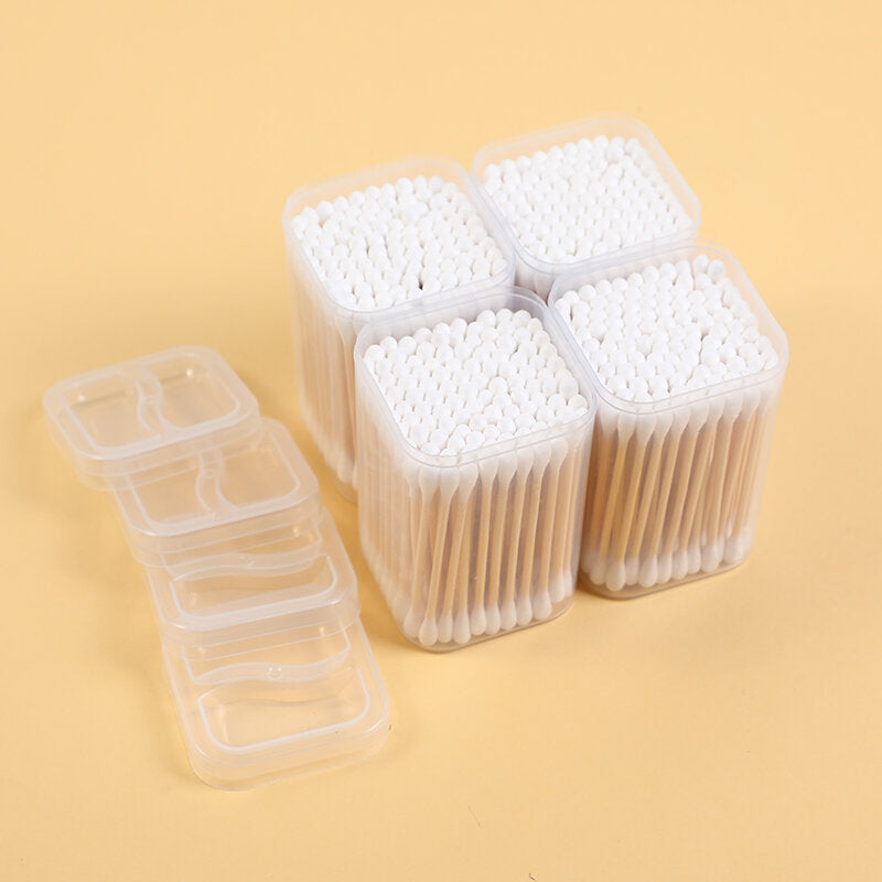 Set di tamponi di cotone 400pz a doppia estremità con punta tonda