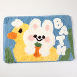 Tappetino_Soft white rabbit floor mat