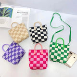 Borsa a tracolla a scacchi