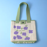 Borsa a tracolla quadrata a forma di fiore