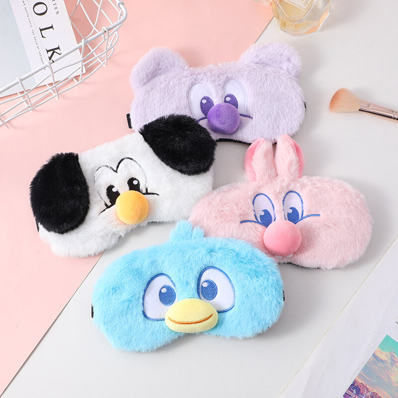 Maschera per occhi 3D pelosa e carina