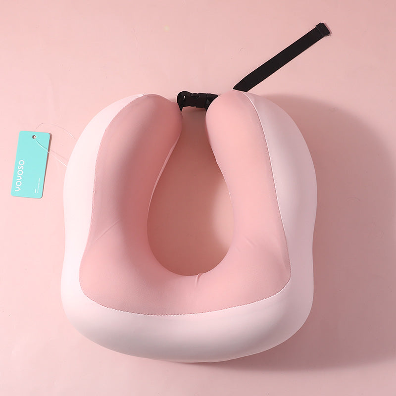 Accogliente cuscino a U rosa