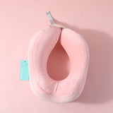 Cuscino a U a gobba liscia rosa