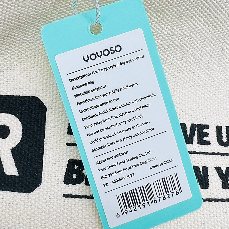 No.7 borsa stile / Borsa della spesa serie Big eyes