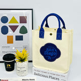 Borsa di stoccaggio in tela quadrata / Borsa della spesa rivestita in serie di lusso leggero