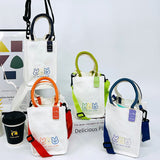 Borsa crossbody in tela quadrata / Borsa shopping rivestita della serie Duoduo rabbit