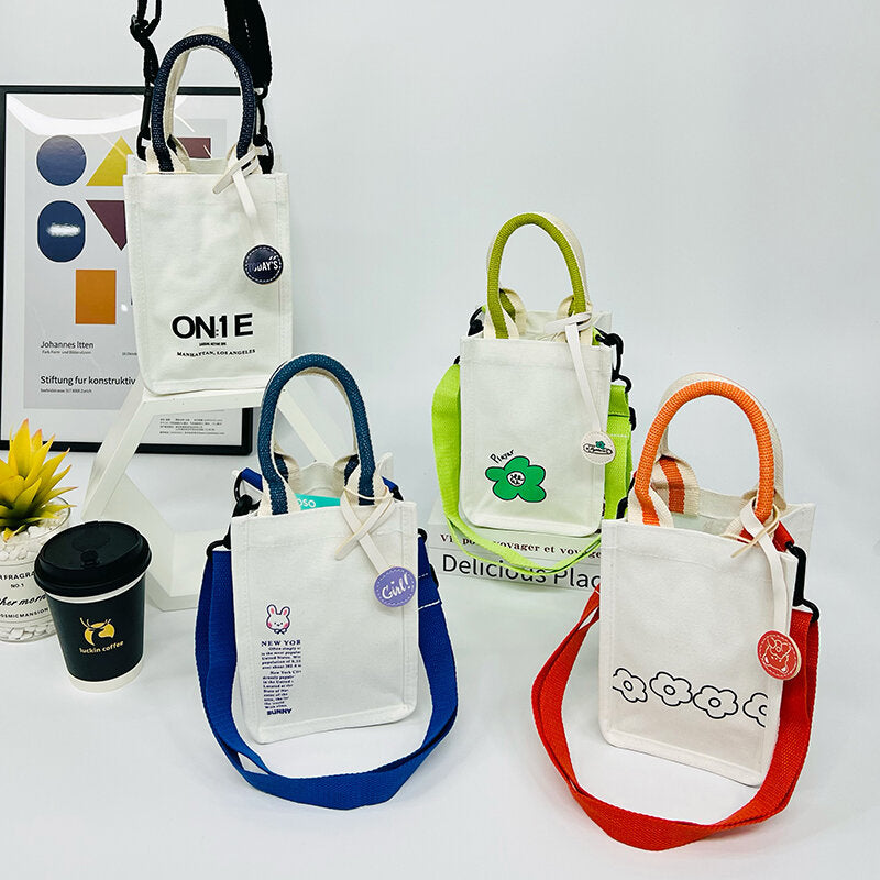 Borsa crossbody in tela quadrata / Borsa shopping rivestita della serie Wonder world