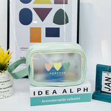 Piccola borsa da toilette orizzontale / Borsa per il trucco smerigliata della serie Flipped sweetheart