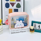 Borsa da toilette media orizzontale / Borsa per il trucco smerigliata della serie Sweet family