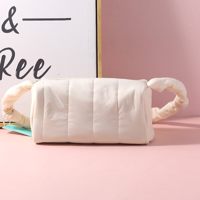 Borsa a tracolla a sbuffo in stile giapponese e coreano - bianco