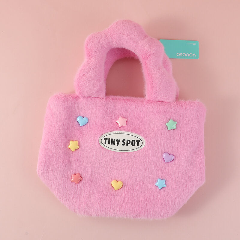 Borsa a nuvola con petali a cuore di bambina