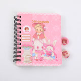 Uovo rotolo sorella rosa maniero PVC segnalibro bobina notebook A6-orizzontale linea pagine interne
