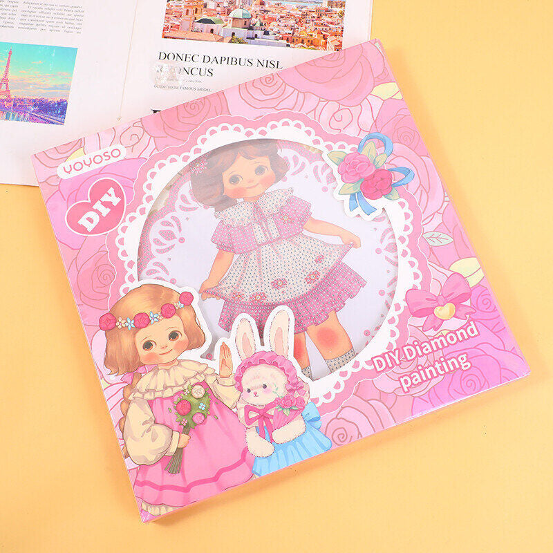 Rotolo d'uovo sorella rosa maniero diamante pittura 30x30mm-C stile