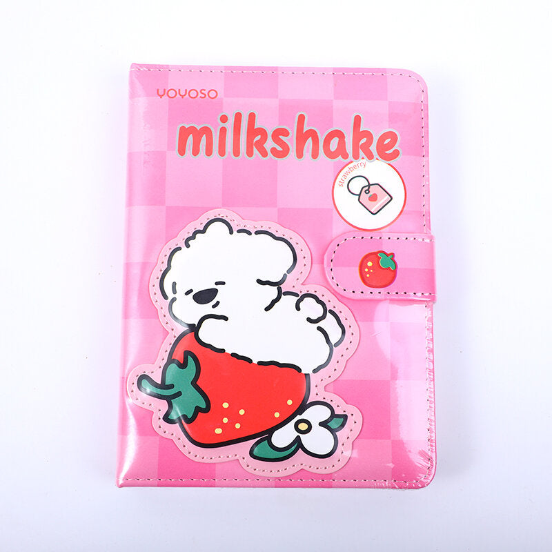 Quaderno con fibbia magnetica 3D a forma di cane papi colorato e fruttato A5-pagine interne colorate