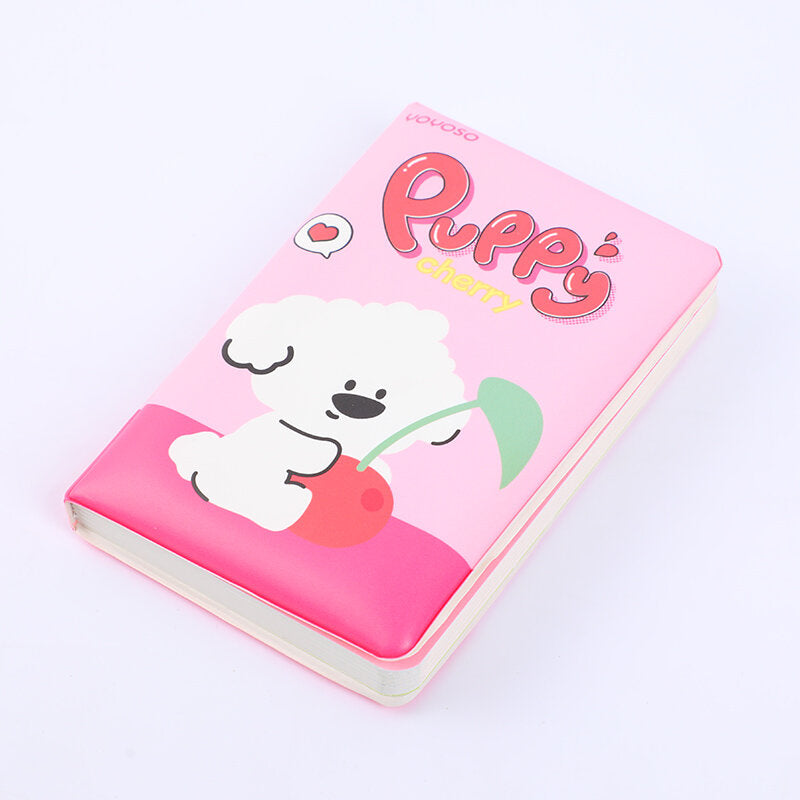 Libro colorato e fruttato tridimensionale per alleviare lo stress di Puppy Papi, con pagine interne a righe A6