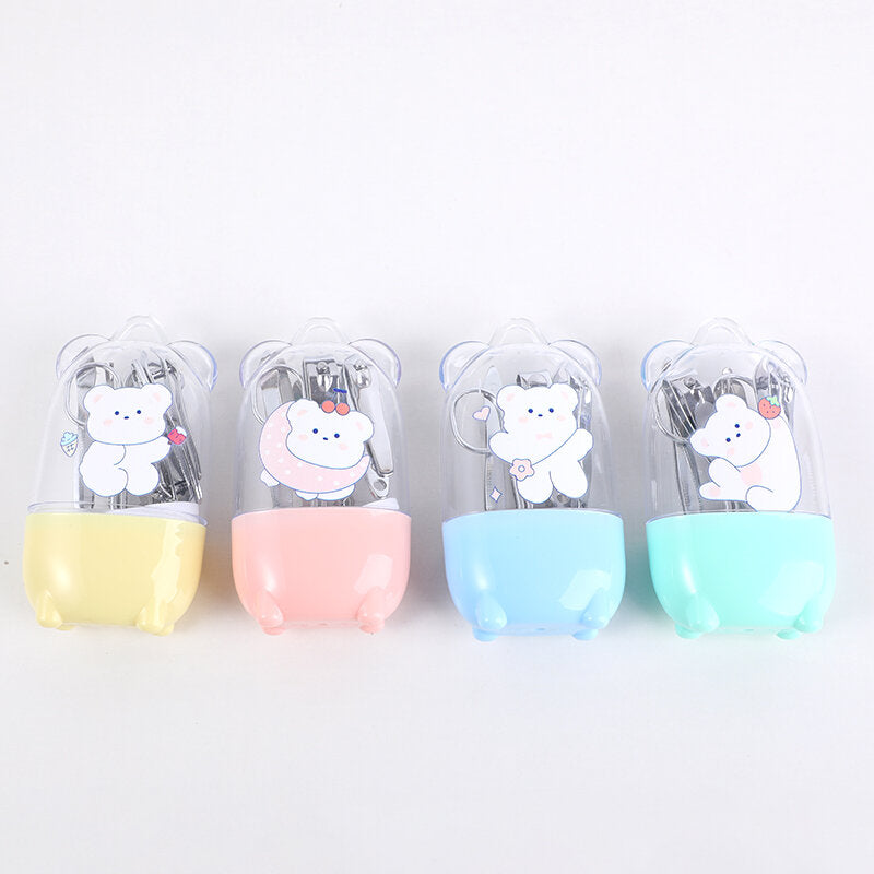 Set di sette pezzi di manicure della serie COOL little bear