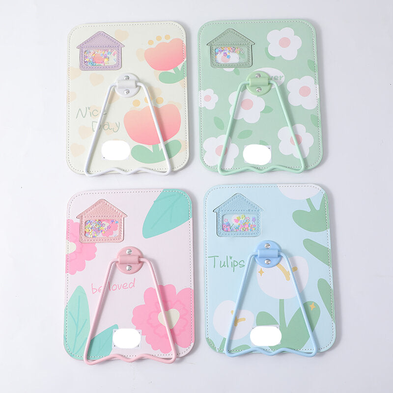 Piccolo specchio da tavolo rettangolare con fiori freschi-1Pz