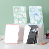 Piccolo specchio da tavolo rettangolare con fiori freschi-1Pz