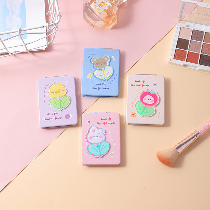 Specchio rettangolare con fiori e animali