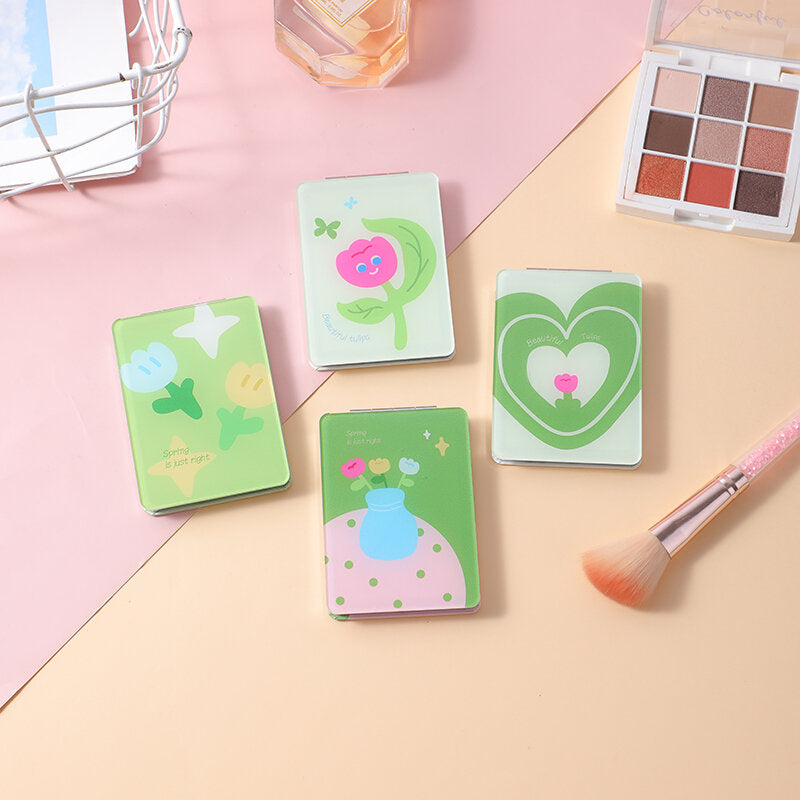 Specchio rettangolare verde tulipano moda divertente