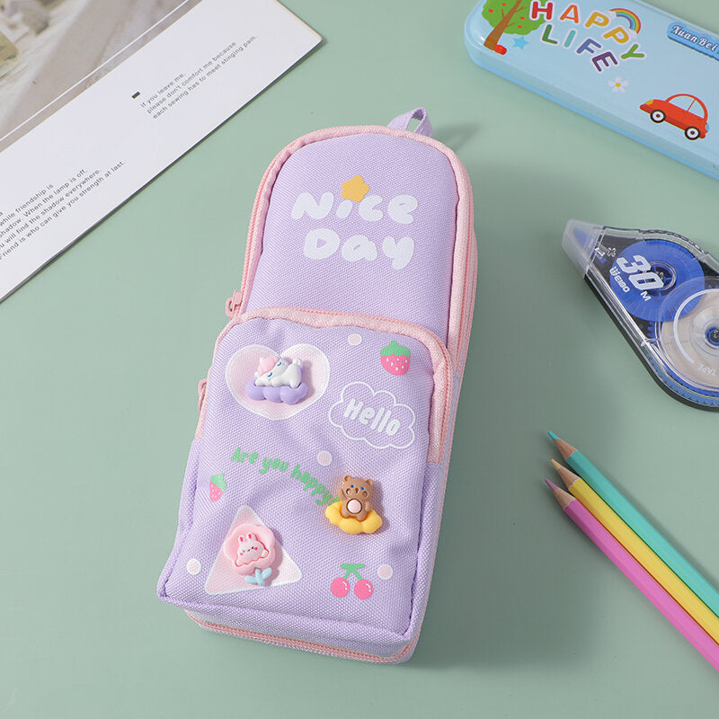 Borsa portamatite Rabbit purple schoolbag